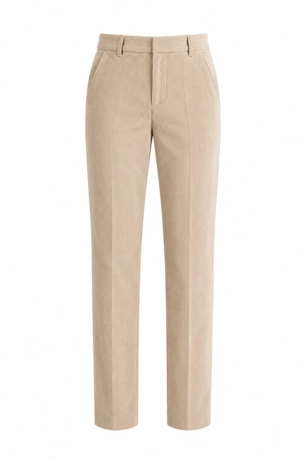 Pantalon en velours beige