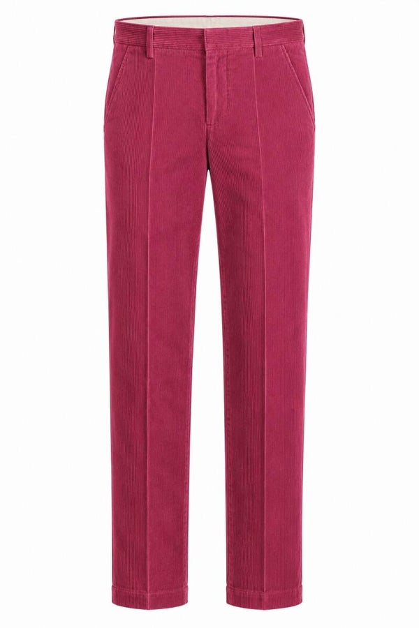 Pantalon en velours fuschia