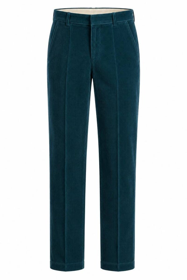 Pantalon en velours bleu marine