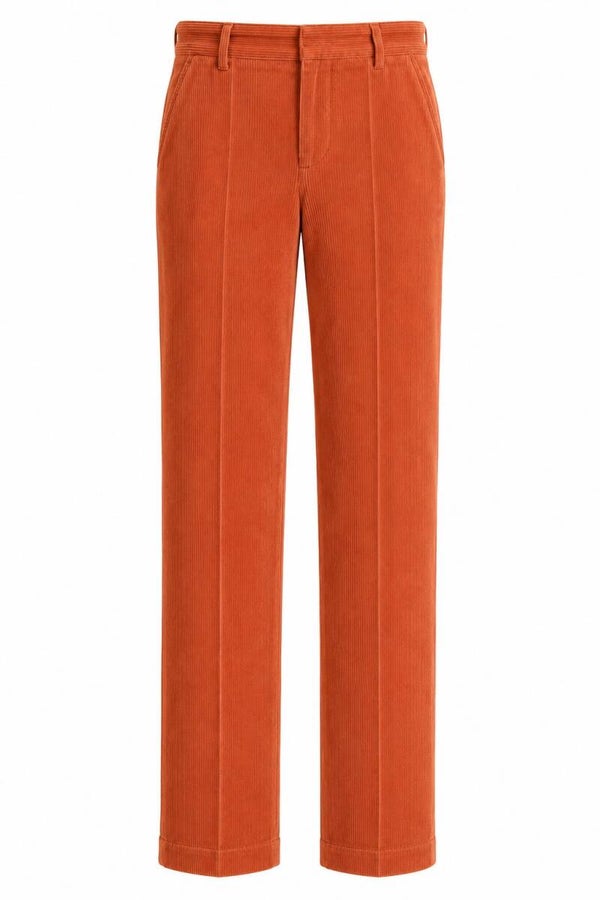 Pantalon en velours saumon