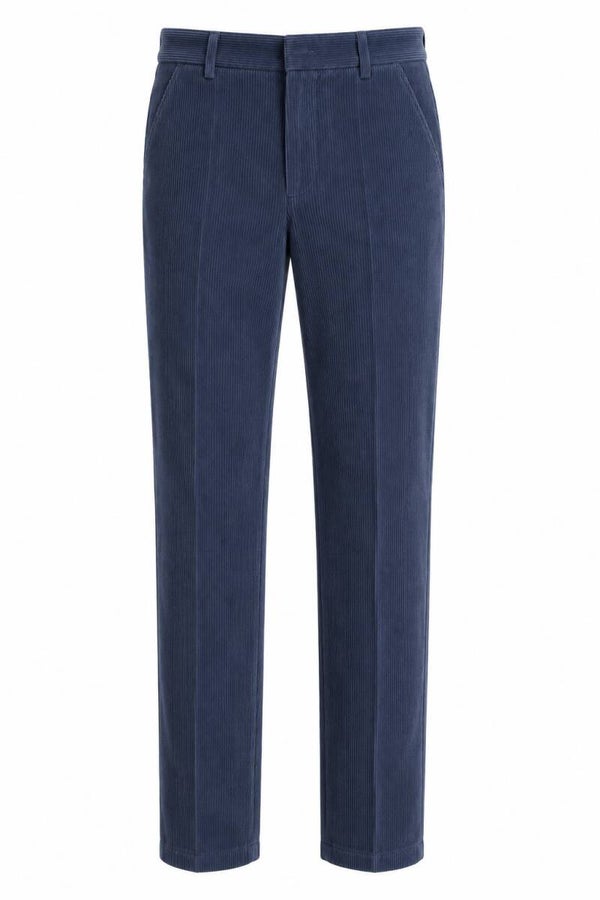 Pantalon en velours bleu roi