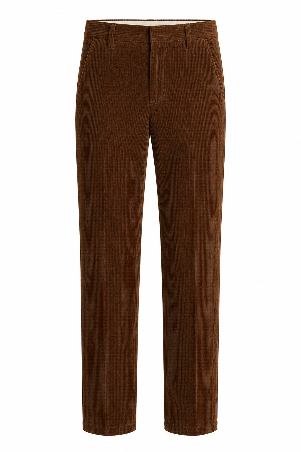 Pantalon en velours camel foncé
