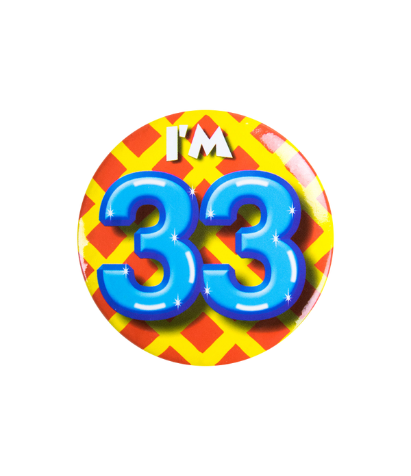 Button leeftijd – I’m 33