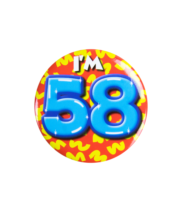 Button leeftijd – I’m 58