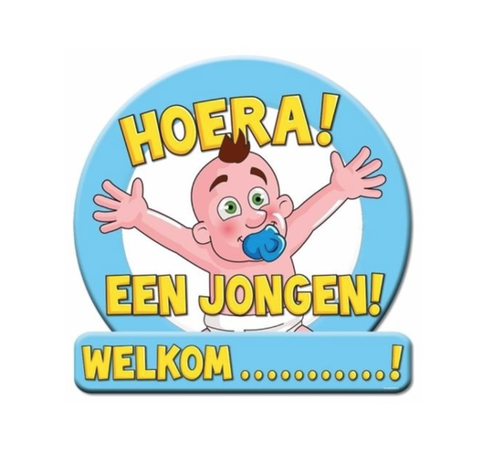 Huldeschild - Hoera een Jongen !