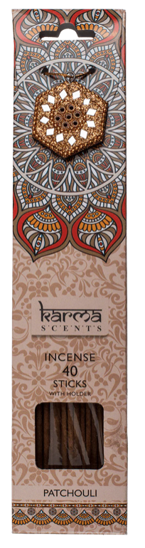 Wierook Set – Karma Patchouli (40 stokjes + houder)