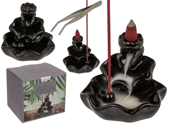 Backflow Wierookhouder – Waterfall (voor kegels & stokjes)