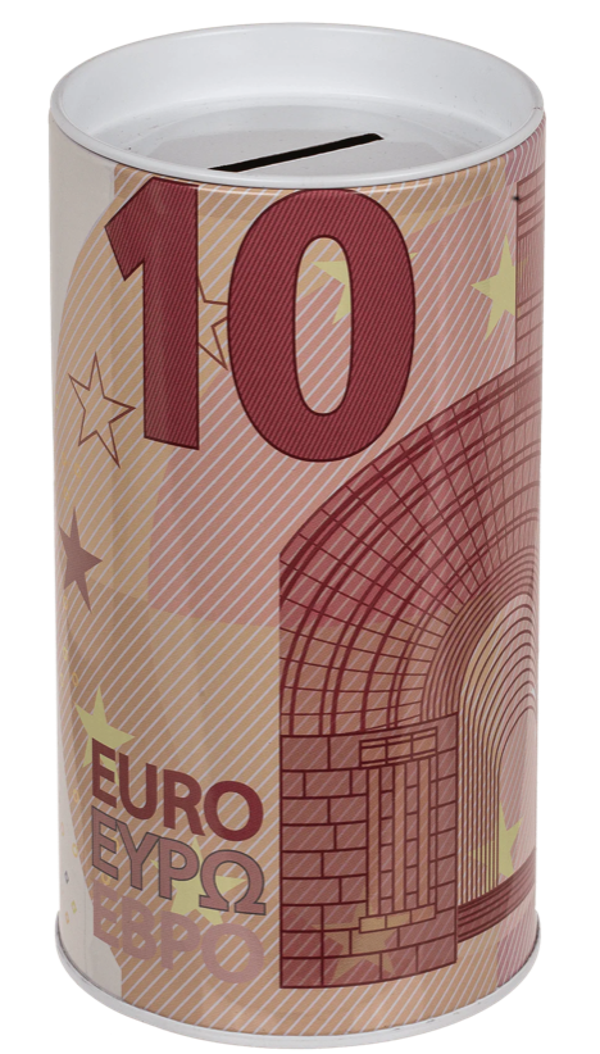 💶 10 Euro Spaarpot – Metalen Savings Box met Euro Biljet Design 💶