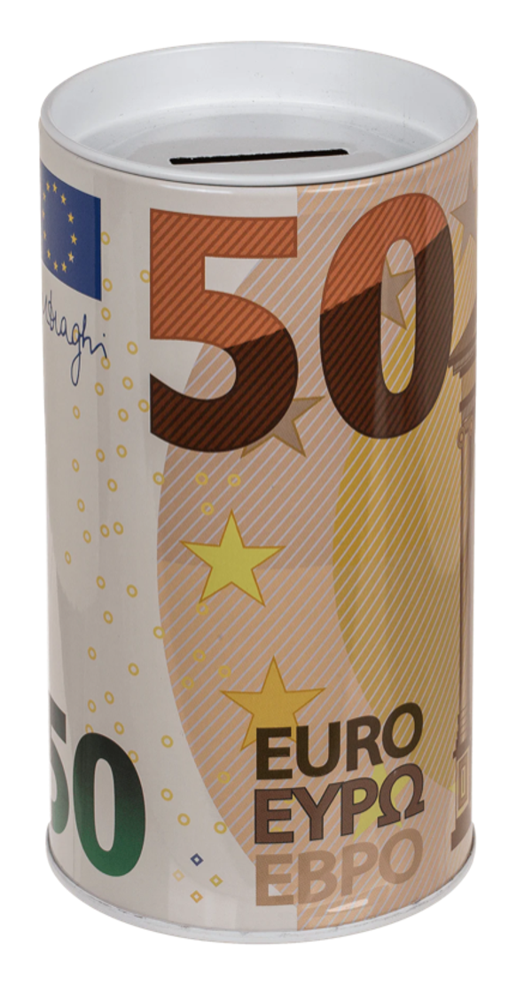 💶 50 Euro Spaarpot – Metalen Savings Box met Euro Biljet Design 💶