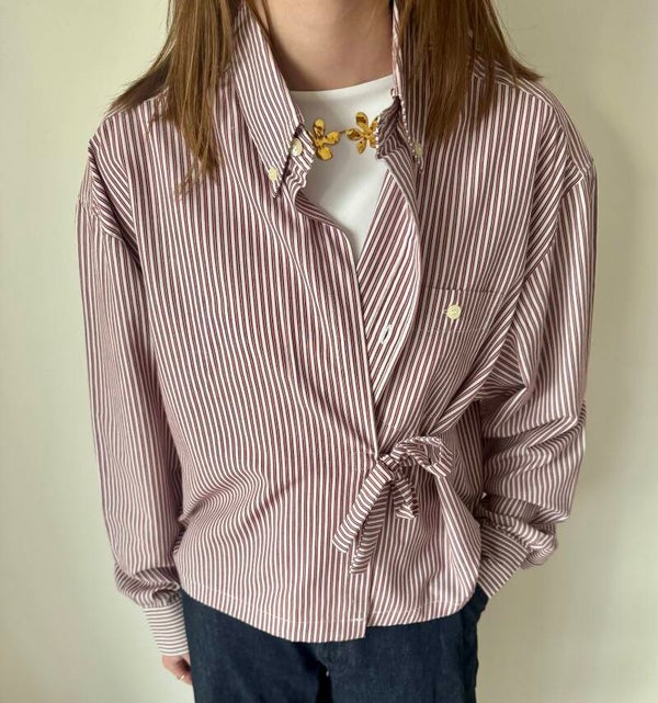 BOW - blouse - rood-wit gestreept