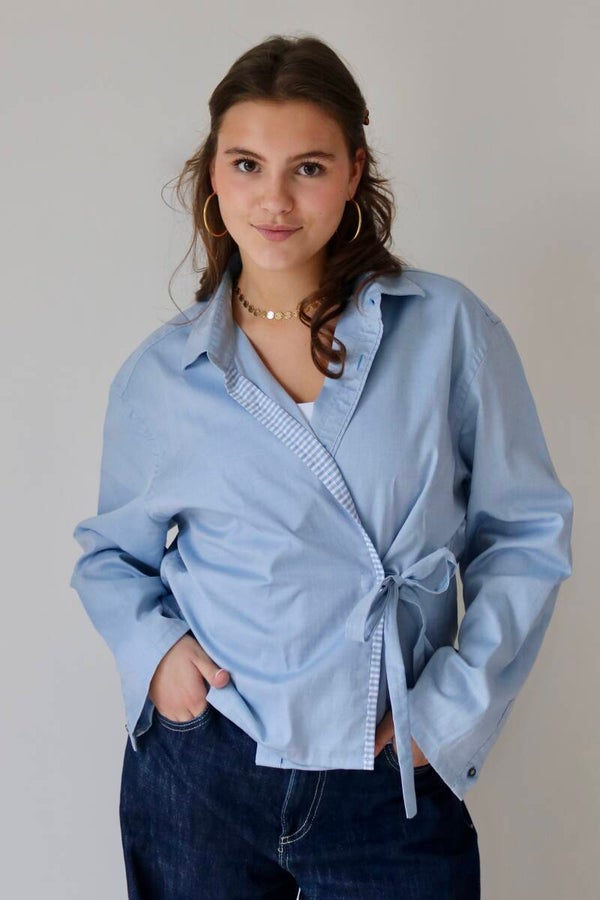 BOW - blouse - lichtblauw