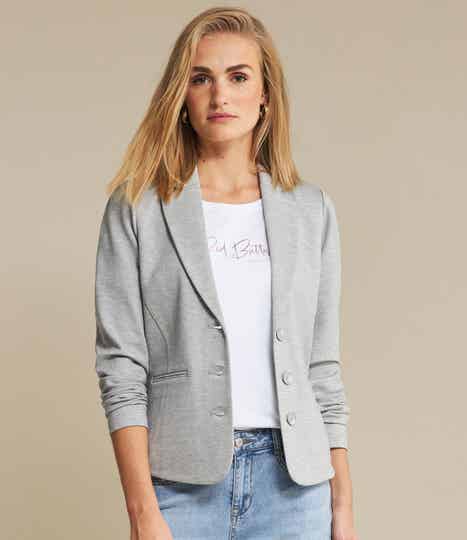 PP25 RED BUTTON 4537 BLAZER PUNTA MELANGE GREY