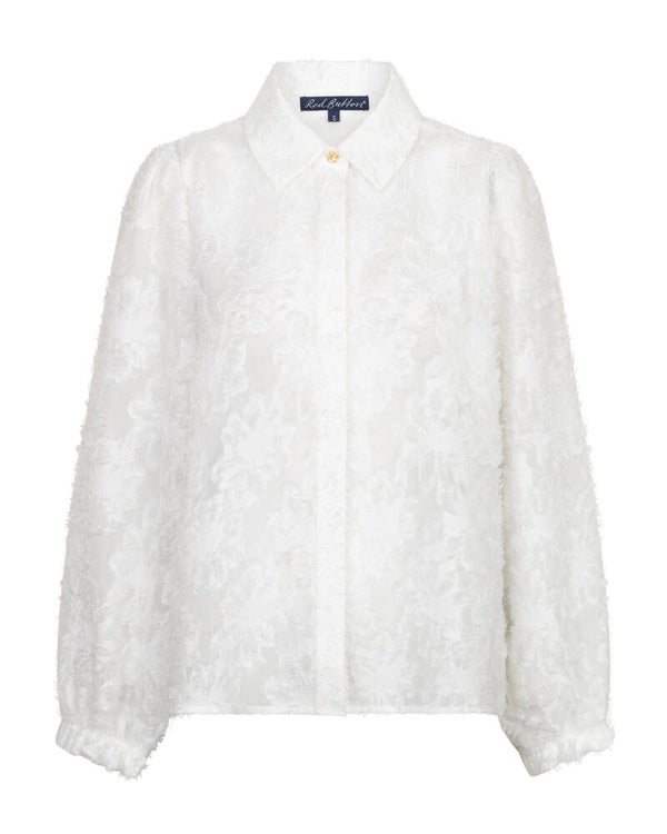 RED BUTTON RB/SRB5010 BLOUSE FRINGES WHITE
