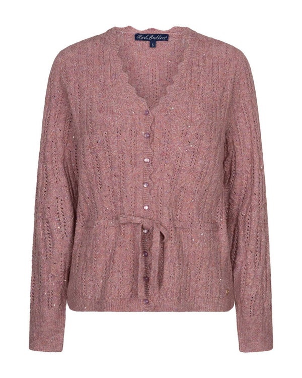 RED BUTTON RB/SRB5039 CARDIGAN AJOUR SPARKLE MAUVE