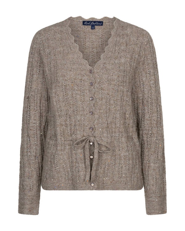 RED BUTTON RB/SRB5039 CARDIGAN AJOUR SPARKLE TRUFFLE