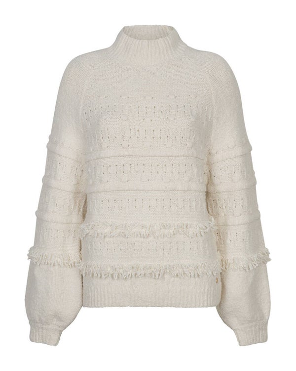 RED BUTTON RB/SRB5108 FRINGES SWEATER