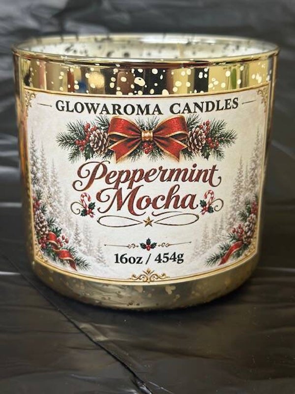 PEPPERMINT MOCHA 100% SOY WAX CANDLE