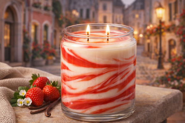 STRAWBERRIES & CREAM - SOY WAX CANDLE