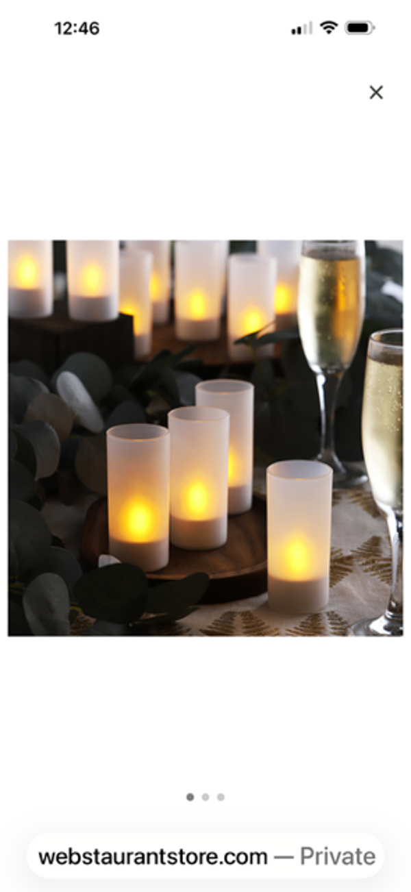 TEA LIGHTS - RECHARGABLE LED - WEDDING ACCESSORIES