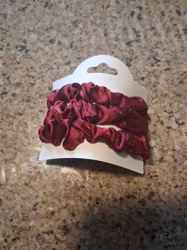 3 pack Burgundy Scrunchie