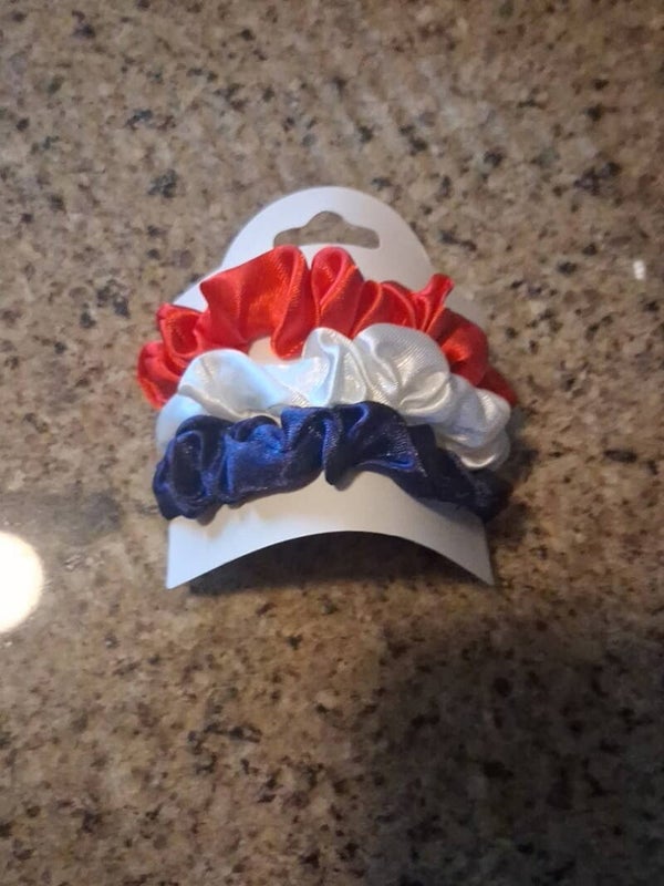 3 Pack RWB Scrunchie
