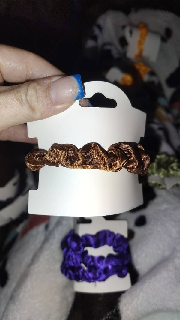 Brown scrunchie