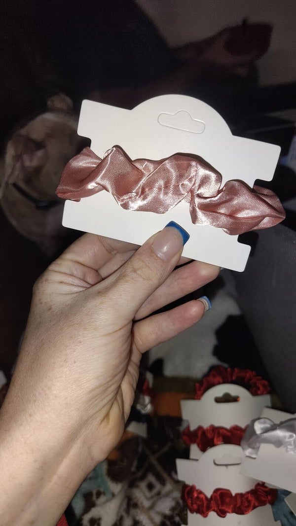 Pink scrunchie