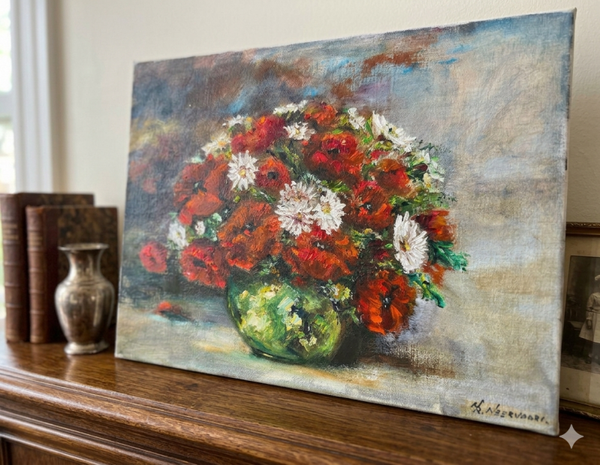 Bloemen op doek