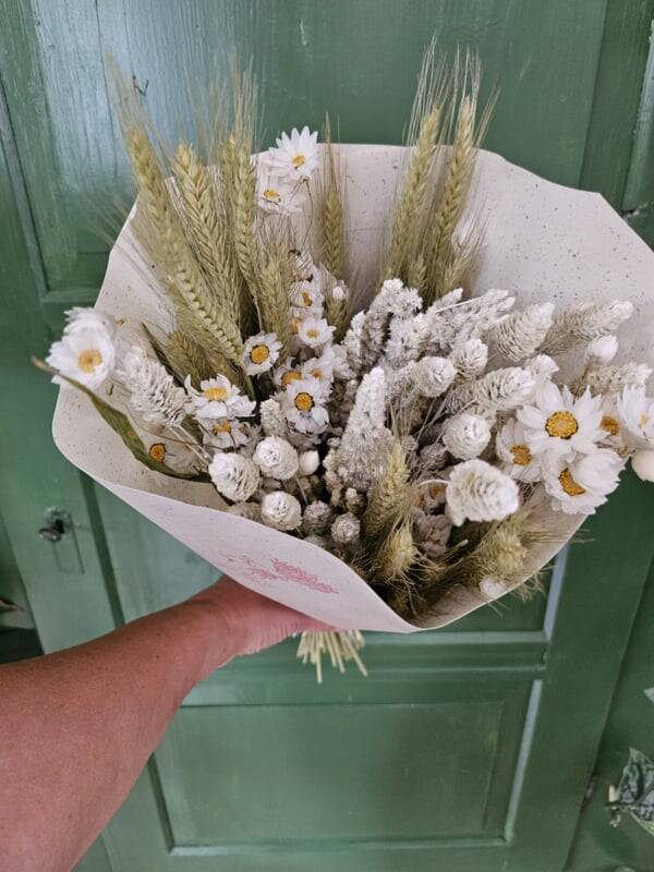 Droogbloemen boeket Belle Blance