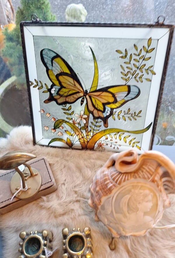 Glas in lood vlinder