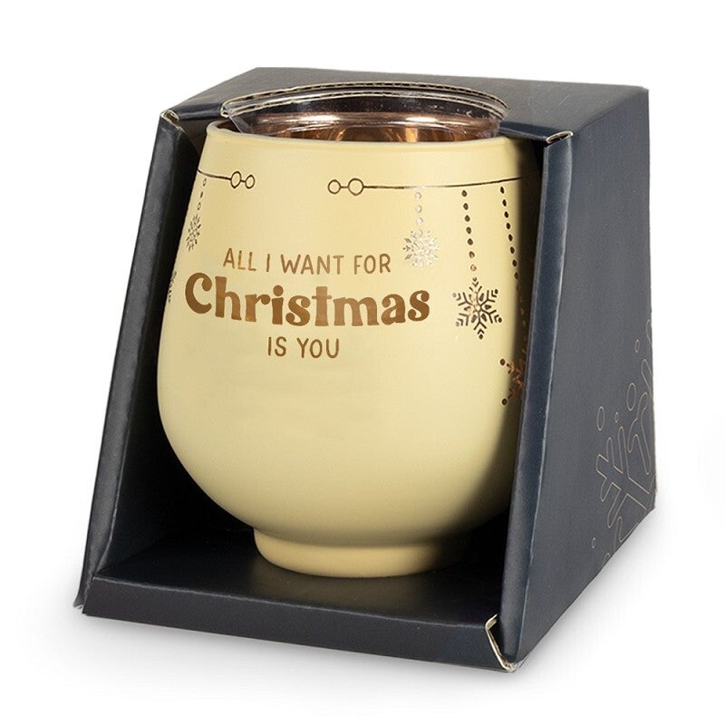 Sfeerlichthouder "All I want for Christmas is you"