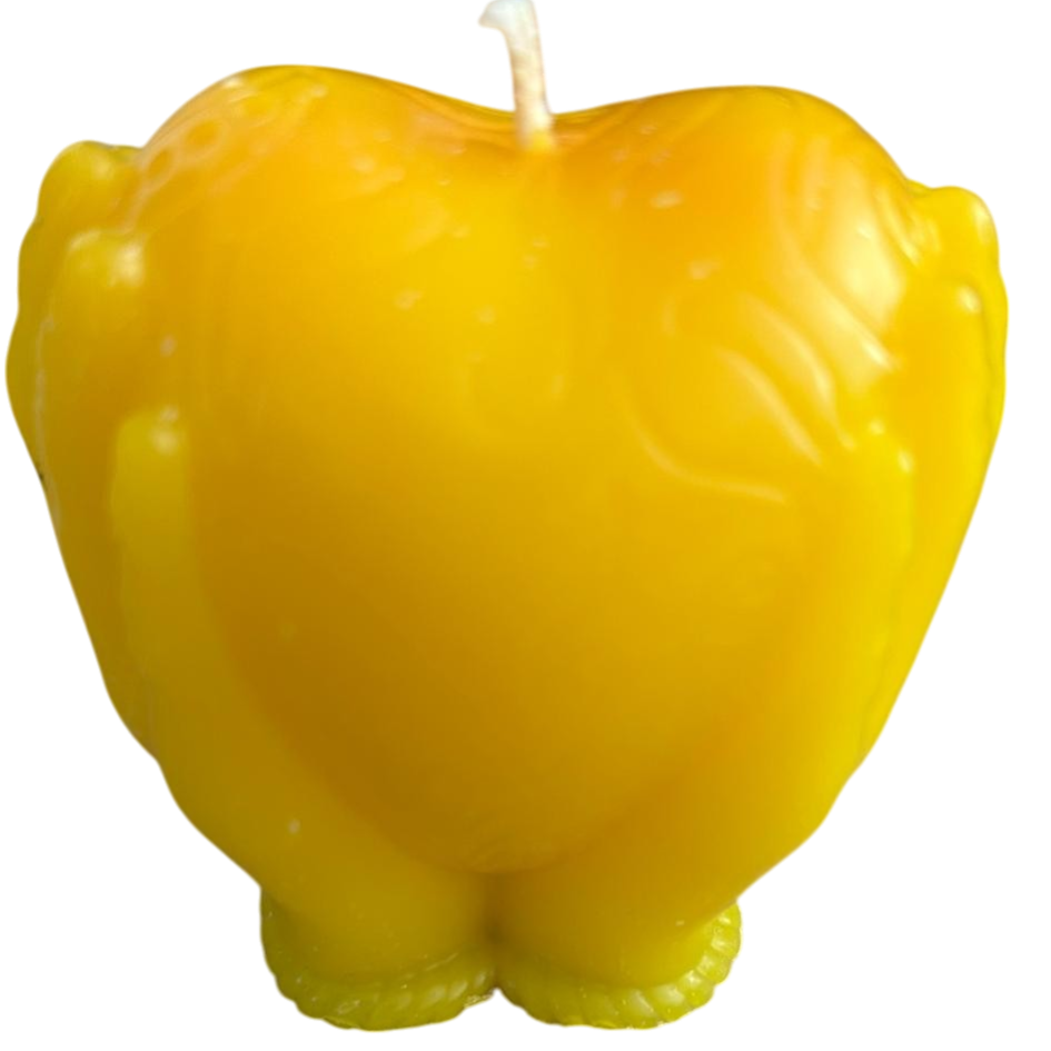 🕯️ Citronella – Hartvormige Geurkaars in Handen