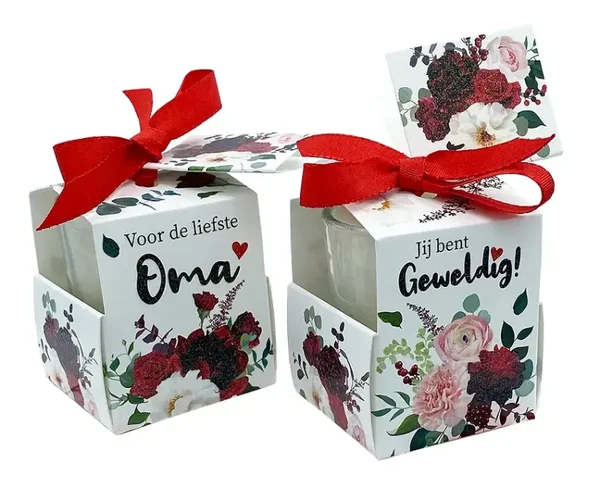 Wenskaarsje Met Bedeltje - "Oma Jij bent geweldig"