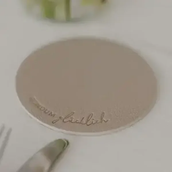 Wendbare Untersetzer Rundum glücklich im 2er Set creme