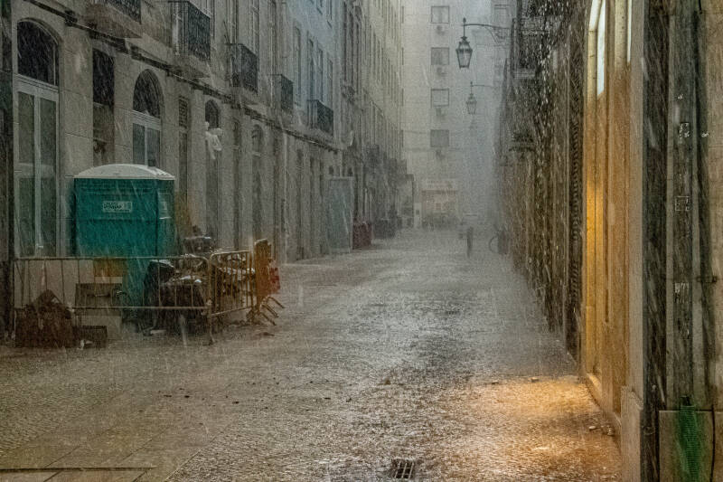 Dia de chuva em Lisboa
