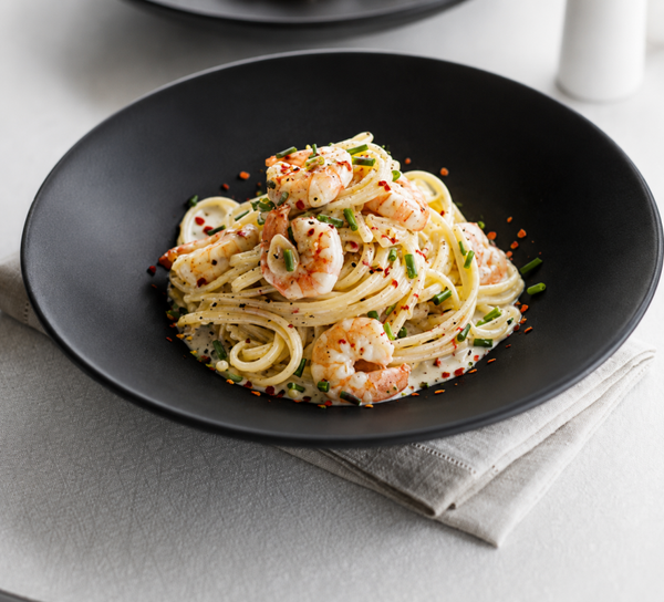 Garlic , Chilli Prawn linguine