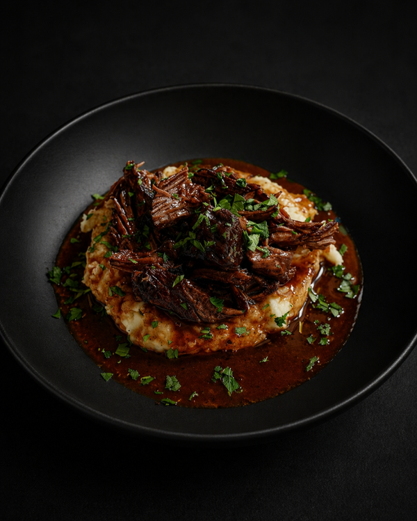 Slow Cooked Braised Beef & Mashed Potato (serves 1)