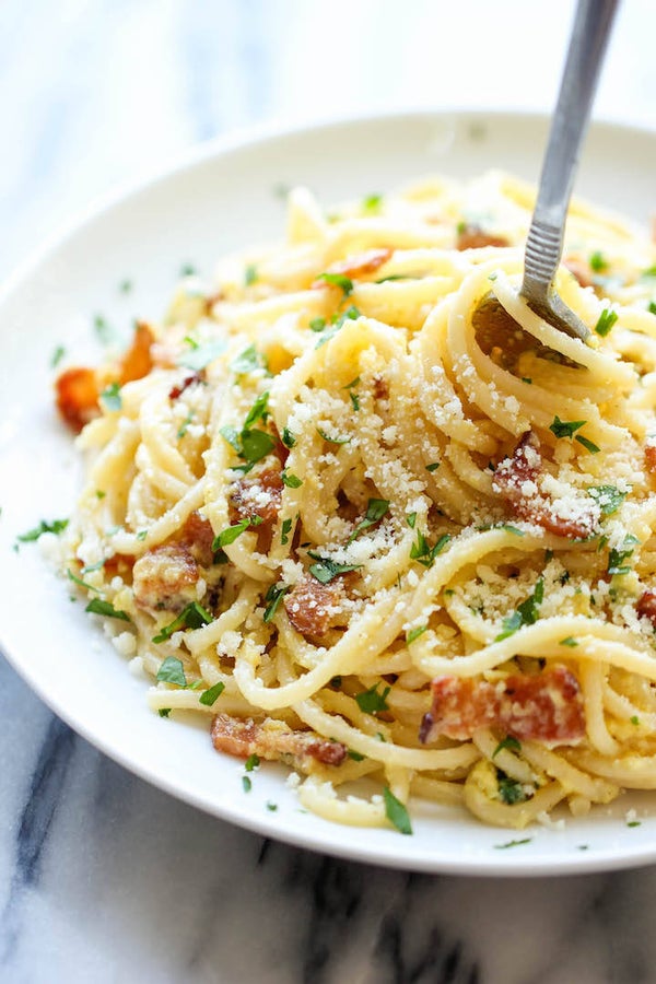 Spaghetti Carbonara (serves 1)