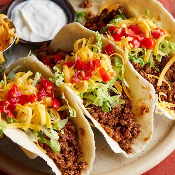 Soft Beef Tacos & Sour Cream (Serves 1)
