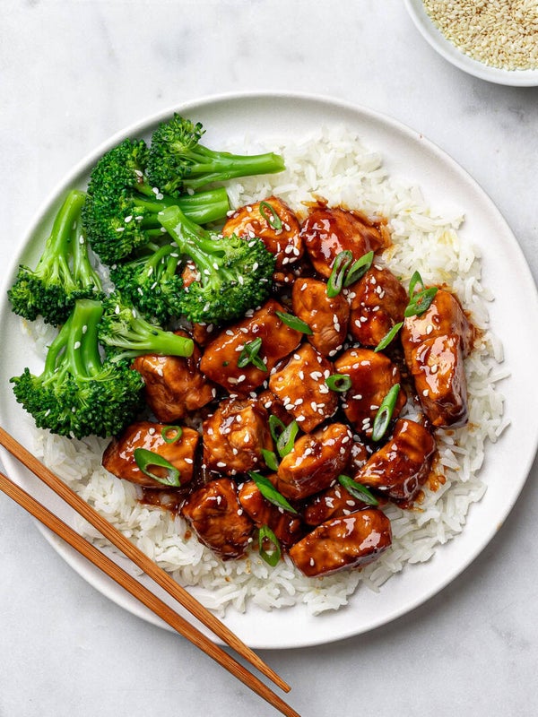 Teriyaki Chicken, Rice & Broccoli (serves 1)