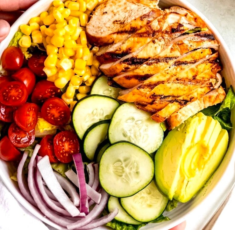Hot Honey Chicken Salad Bowl (Serves 1)