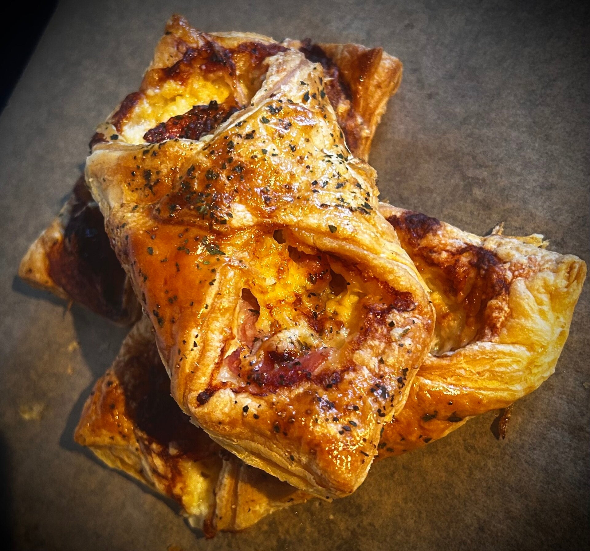 Homemade Cheese & Bacon Turnovers (x 2)