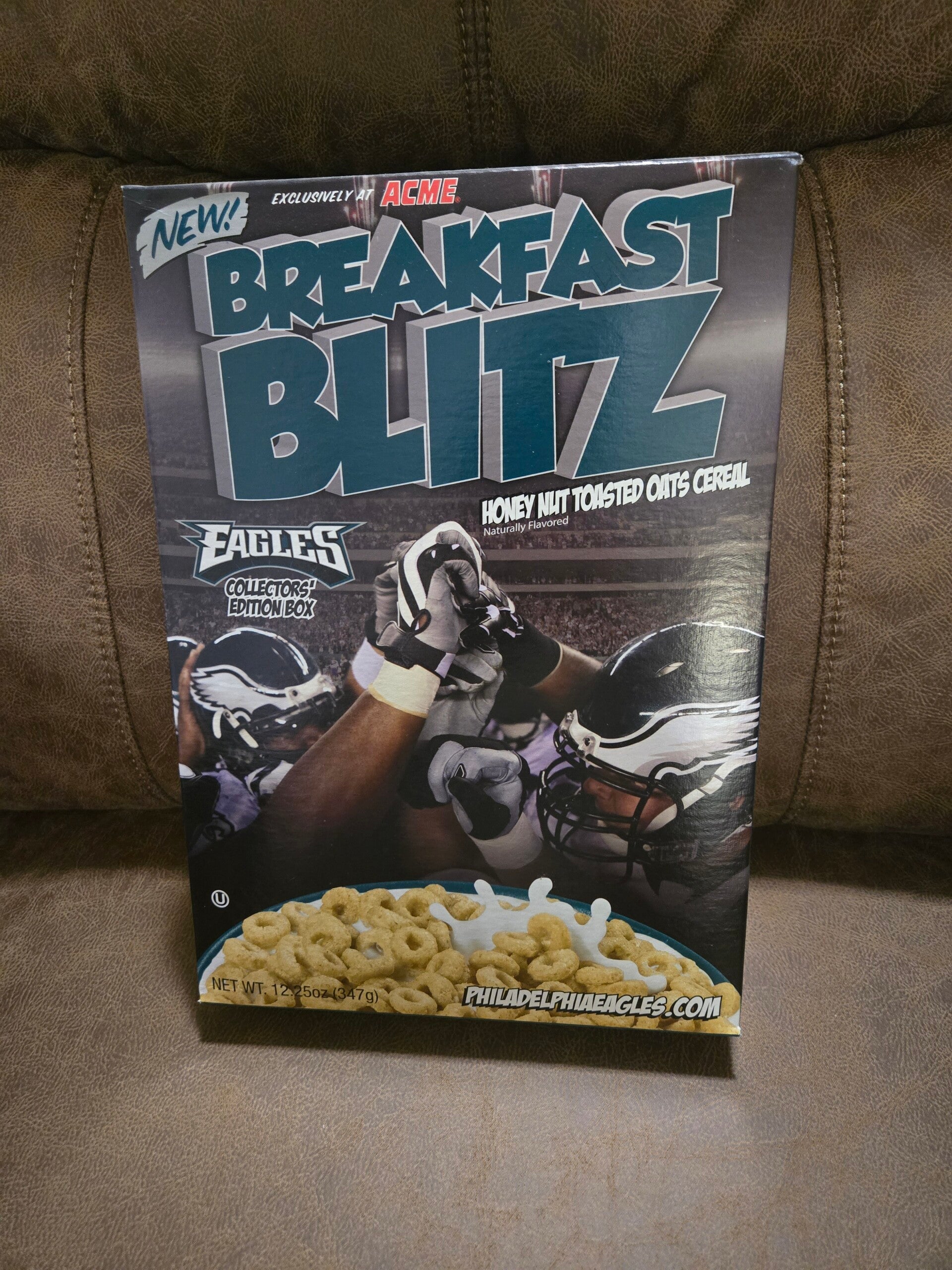 Philadelphia Eagles NFL football cereal box