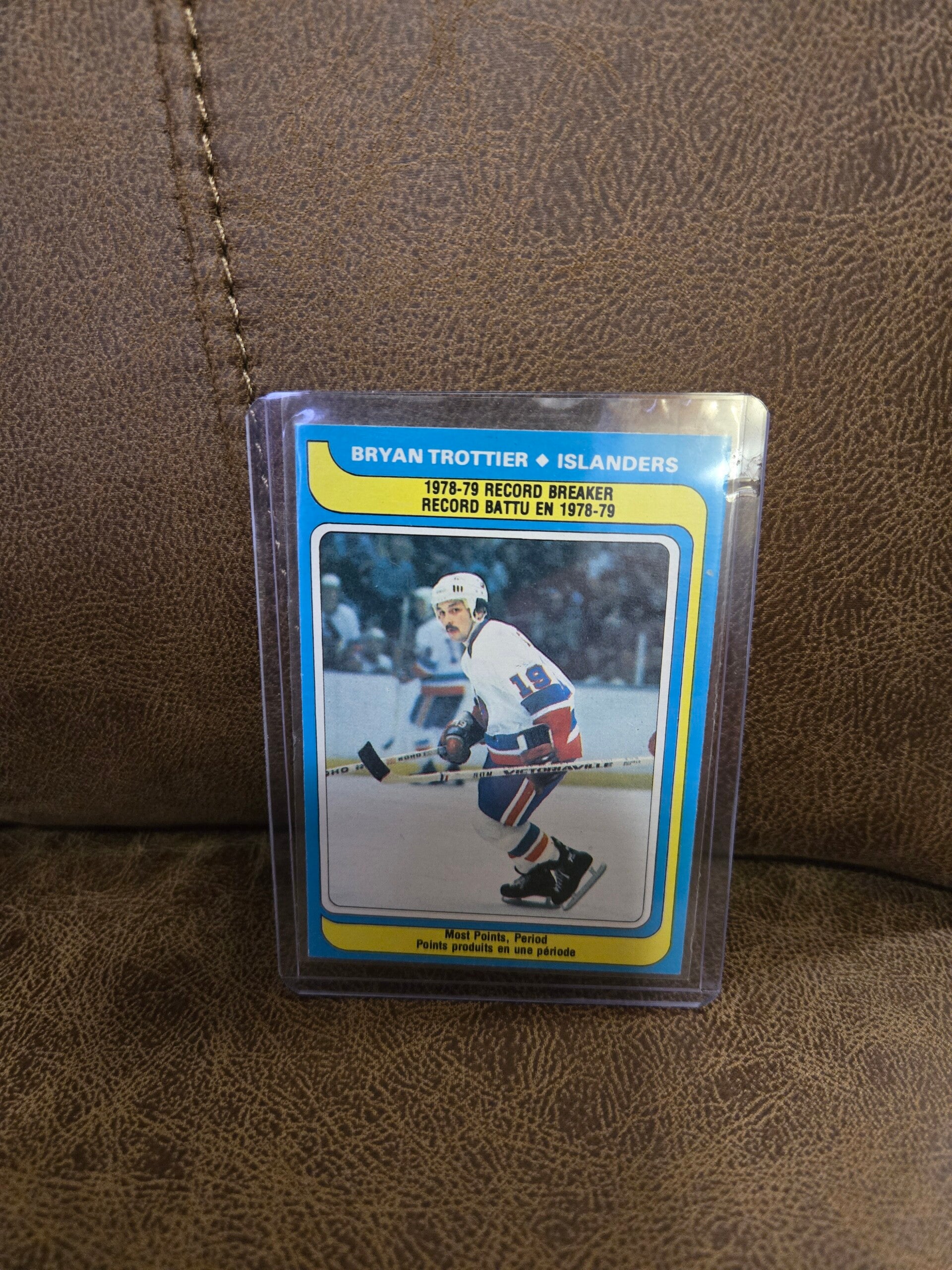Bryan Trottier 1978-79 record breaker trading card # 165
