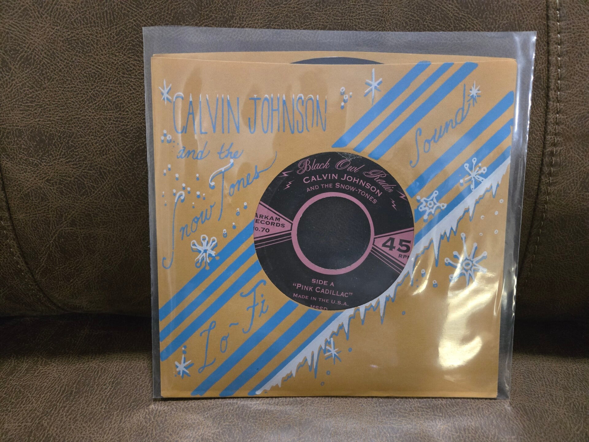 Calvin Johnson Pink Cadillac 7 inch vinyl record
