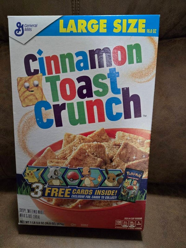 Cinnamon Toast Crunch cereal Pokemon trading cards 2019