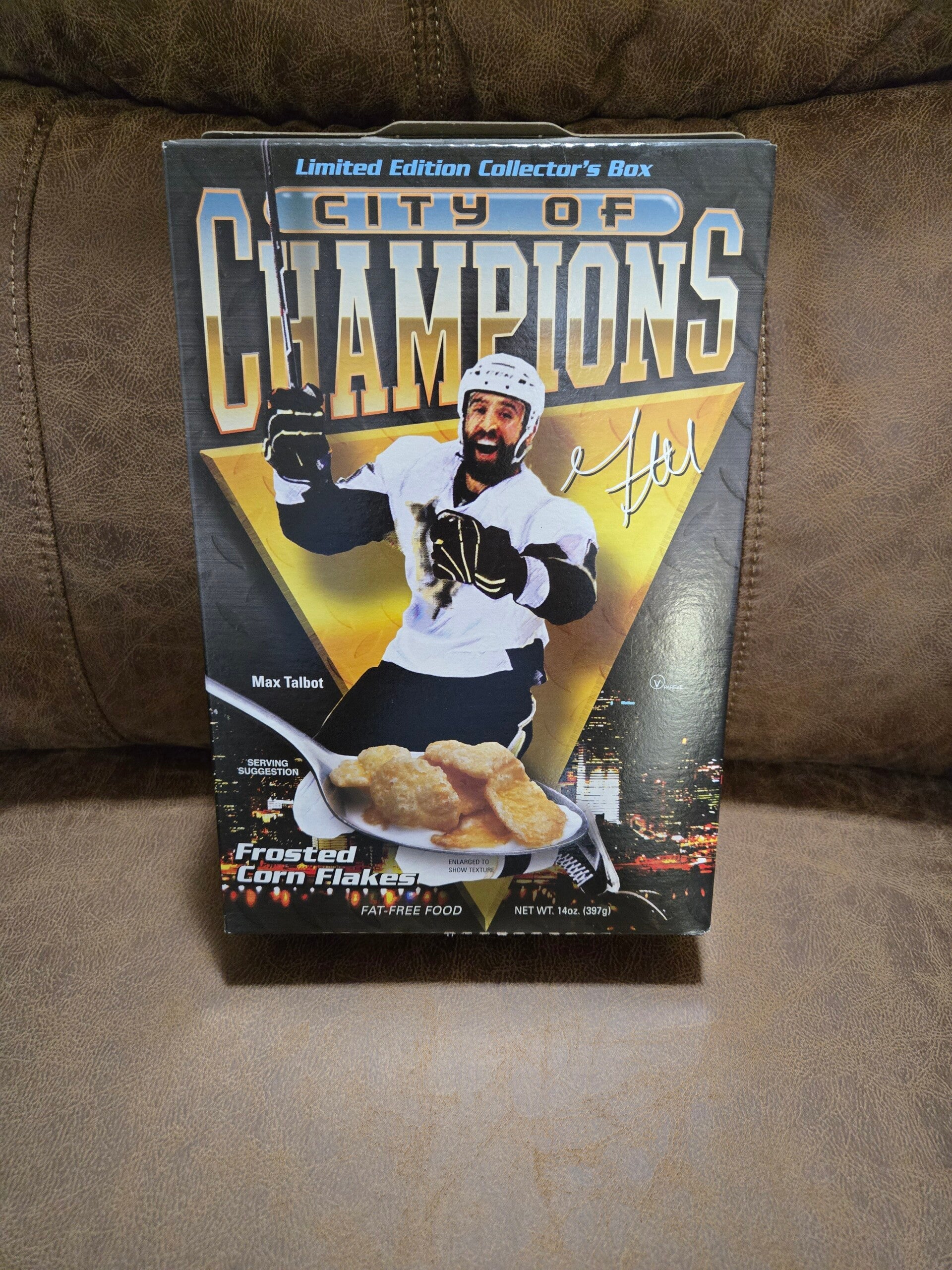 City of Champions cereal box Steelers and Penguins 2010