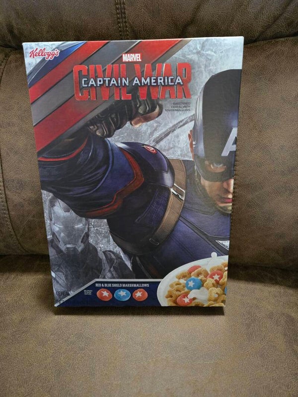 Kellogg's Marvel Captain America Civil War cereal box 2016