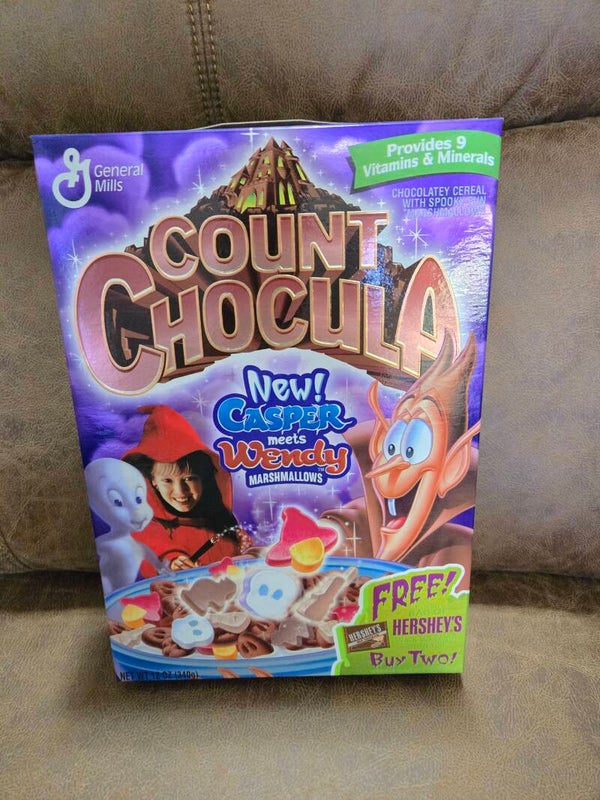 Count Chocula cereal box Casper meets Wendy 1999