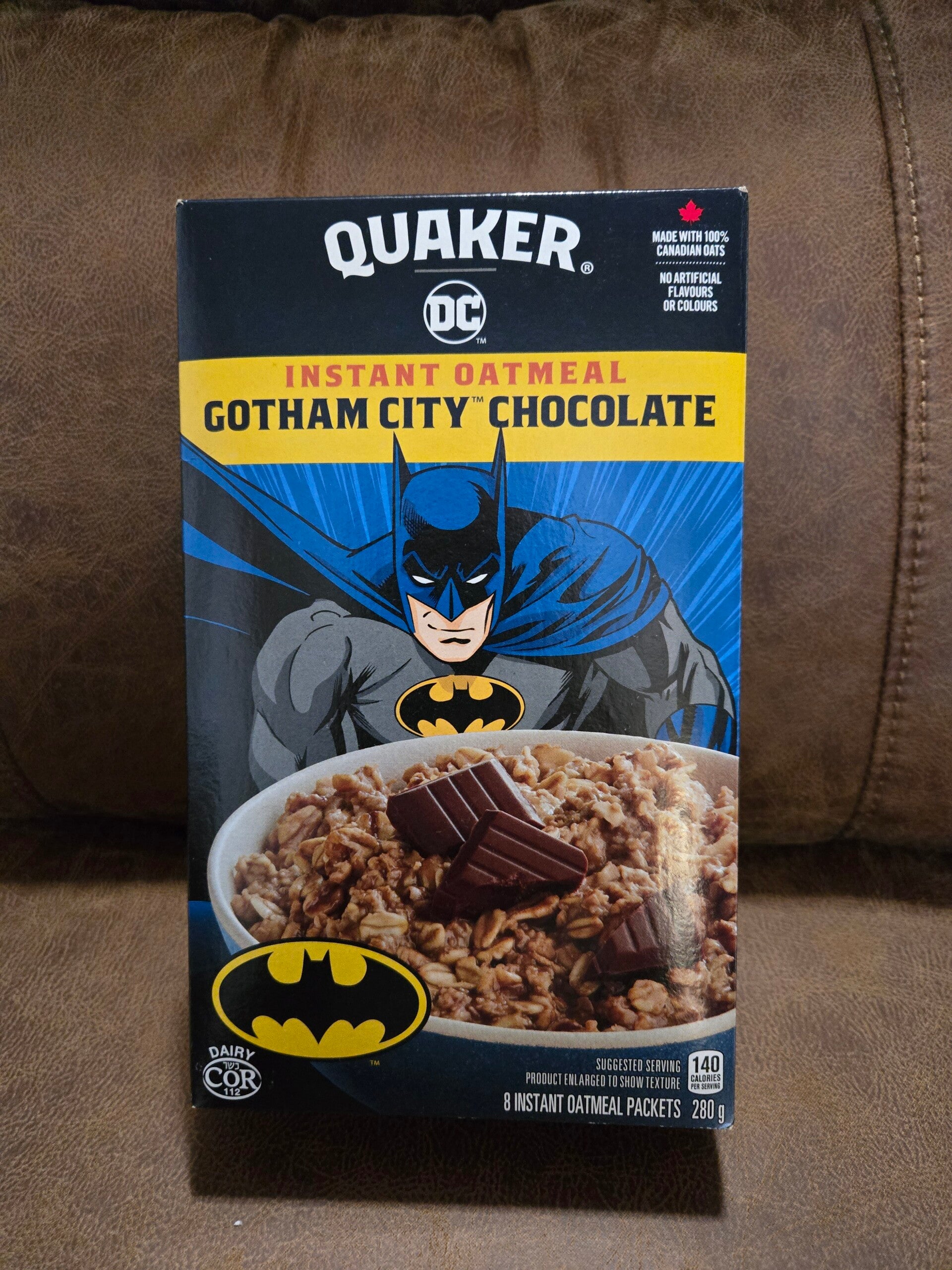 Quaker instant Oatmeal DC comics Batman & Wonder Woman